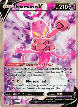 Pokemon TCG Enamorus V Sword & Shield Lost Origin 178/196 Holo Ultra Rare NM - Image 1