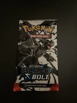 Heavy 22.71g Pokemon TCG SV 10.5 Black Bolt Booster Pack Sealed! - Image 2