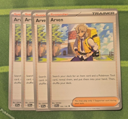 4x Arven 166/198 - Scarlet & Violet - Pokemon Playset NM FREE SHIPPING - Image 1