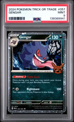 PSA 9 2024 POKEMON TRICK OR TRADE #057 GENGAR - Image 1