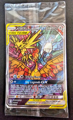 Pokemon SEALED Moltres & Zapdos & Articuno GX SM210 Hidden Fates ETB Star Promo - Image 1