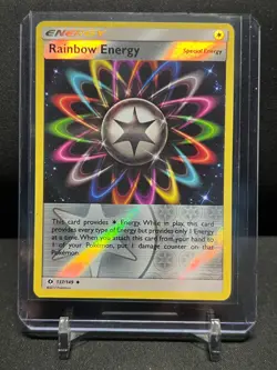 Rainbow Energy 137/149 Reverse Holo Pokemon 2017 Sun & Moon LP - Image 1