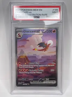 PSA 9 MINT Charizard ex Special Illustration Rare Pokemon TCG 151 199/165 - Image 1