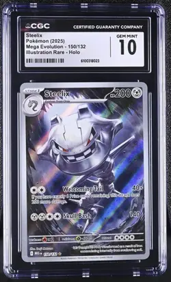 Steelix *CGC 10* Illustration Rare *Mega Evolution* #150 *2025* Pokemon - Image 1