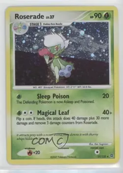 Roserade Holo Pokemon Diamond & Pearl Secret Wonders #17 2007 - Image 1