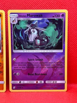 Pokemon Tcg Cubone 105/236 & Alolan Marowak 75/236 Reverse Holo SM Unified Minds - Image 3