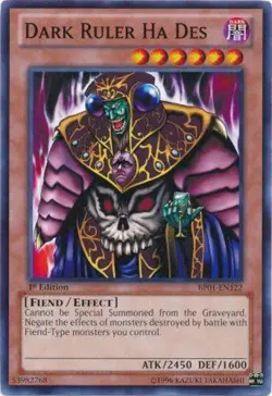 1x (P) Dark Ruler Ha Des - BP01-EN122 - Common - 1st Edition YuGiOh - Image 1