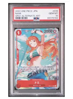 2022 Nami (Alt Art) OP01-016 ROMANCE DAWN - ONE PIECE Card Game JPN PSA10 IO35 - Image 1