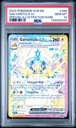 2024 POKEMON SCR EN-STELLAR CROWN SPECIAL ILLUSTRATION RARE GALVANTULA EX PSA 10 - Image 1