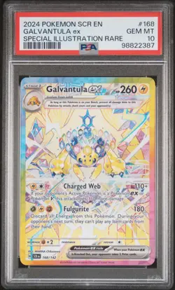 2024 POKEMON SCR EN-STELLAR CROWN SPECIAL ILLUSTRATION RARE GALVANTULA EX PSA 10 - Image 1