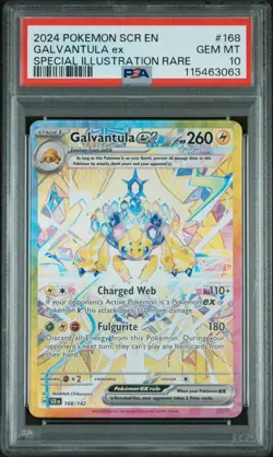 2024 POKEMON SCR EN-STELLAR CROWN SPECIAL ILLUSTRATION RARE GALVANTULA EX PSA 10 - Image 1