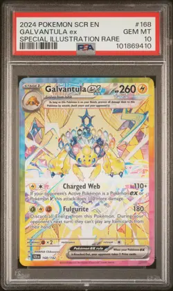2024 POKEMON SCR EN-STELLAR CROWN SPECIAL ILLUSTRATION RARE GALVANTULA EX PSA 10 - Image 1