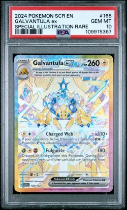 2024 POKEMON SCR EN-STELLAR CROWN SPECIAL ILLUSTRATION RARE GALVANTULA EX PSA 10 - Image 1