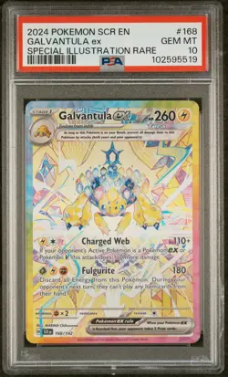 2024 POKEMON SCR EN-STELLAR CROWN SPECIAL ILLUSTRATION RARE GALVANTULA EX PSA 10 - Image 1