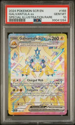 2024 POKEMON SCR EN-STELLAR CROWN SPECIAL ILLUSTRATION RARE GALVANTULA EX PSA 10 - Image 1
