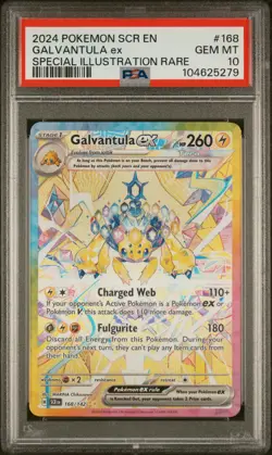 2024 POKEMON SCR EN-STELLAR CROWN SPECIAL ILLUSTRATION RARE GALVANTULA EX PSA 10 - Image 1