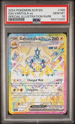 2024 POKEMON SCR EN-STELLAR CROWN SPECIAL ILLUSTRATION RARE GALVANTULA EX PSA 10 - Image 1