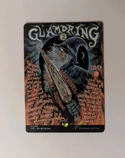 Magic Lord Of The Rings MTG GLAMDRING BORDERLESS POSTER 0747 MYTHIC Non Foil - Image 1