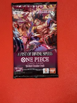 One Piece OP11 A Fist of Divine Speed Single Pack Card English Sealed Bandai - Image 1