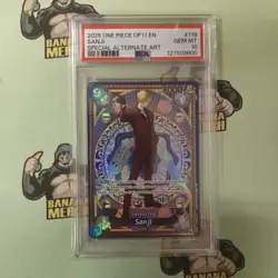SANJI OP06-119 SP SPECIAL ALT ART PSA 10 - ONE PIECE OP11 A FIST OF DIVINE SPEED - Image 1