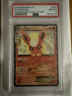 Pokemon TCG Flareon EX RC6/RC32 Generations Holo Card Ace 8 Graded - Image 1