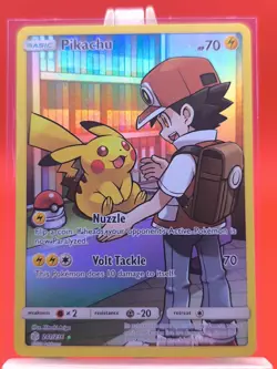 Pikachu 241/236 Cosmic Eclipse Character Secret Rare Holo Pokemon Card * New * - Image 1
