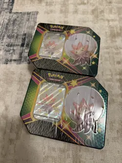 Pokemon TCG Shining Fates Eldegoss V Premium Collection Tin Factory Sealed 2x - Image 1