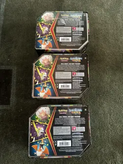 Set of 3 Pokemon TCG Shining Fates Cramorant Eldegoss Boltund V Premium Tins - Image 2