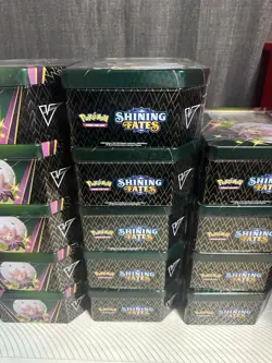 18x Pokemon TCG Shining Fates Eldegoss V Premium Collection Tin - Factory Sealed 728192527081 - Image 3