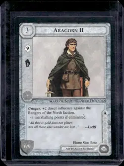 1995 Middle-Earth Collectible Card Game MECCG Aragorn II - Image 1