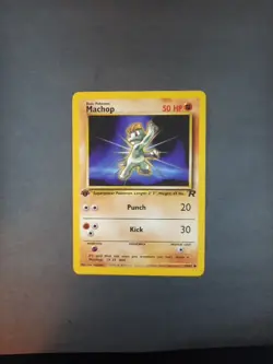 Pokemon Card 1st Edition Machop 59/82 - Team Rocket - Image 3