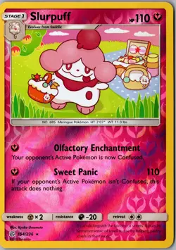 Slurpuff Reverse Holo 154/236 Rare SM12 SM - Cosmic Eclipse LP Pokemon Card - Image 1