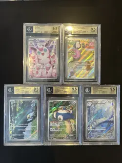 BGS 9.5 Pokemon Card Game Japanese Art Rare 5 Card Set Bulk Holo AR - Image 1