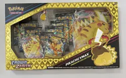 Pokemon Cards Crown Zenith Pikachu Vmax Premium Collection Box Sealed 7 Packs - Image 1