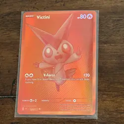 Pokemon TCG Victini 172/086 WH1 EN Full Art Holo Rare Fire Card English - Image 1