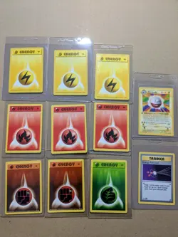 Pokemon Lot Of 1st Edition Base Set Energy Cards Electrode Very Good Condition - Image 1