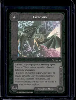 1995 Middle-Earth Collectible Card Game MECCG Daelomin - Image 1