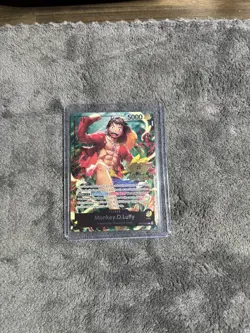 One Piece Monkey D. Luffy 2nd Anniversary WINNER Card Gold Foil English ST13-003 - Image 1
