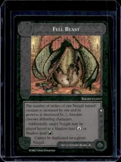 1995 Middle-Earth Collectible Card Game MECCG Fell Beast - Image 1