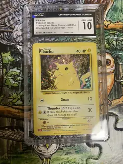 CGC 10 GEM MINT Pikachu 008/034 CLC Pokemon Trading Card Game Classic - Image 1