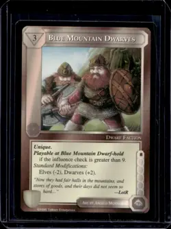 1995 Middle-Earth Collectible Card Game MECCG Blue Mountain Dwarves - Image 1