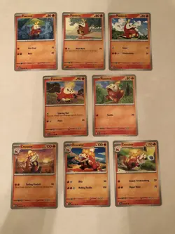 Lot Of 8 Fuecoco and Crocalor Pokemon Cards - Image 1