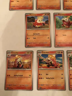 Lot Of 8 Fuecoco and Crocalor Pokemon Cards - Image 2