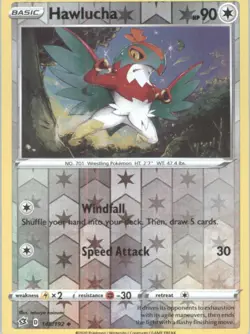 Hawlucha Reverse Holo Pokemon tcg SWSH02: Rebel Clash #148/192 - Image 1