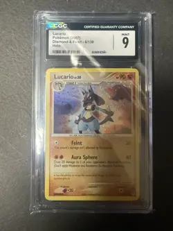 Pokemon TCG 2007 Lucario Reverse Holo Rare Diamond and Pearl 6/130 - Image 1