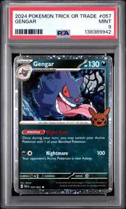 PSA 9 2024 POKEMON TRICK OR TRADE #057 GENGAR - Image 1