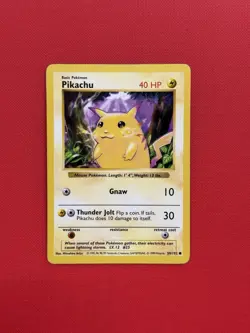 Pikachu 058/102 Pokemon Base Set 1999 (Shadowless) Regular (MP) - Image 1