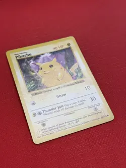 Pikachu 058/102 Pokemon Base Set 1999 (Shadowless) Regular (MP) - Image 2