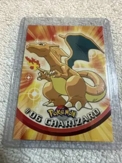 Charizard TV Animation Black Logo 1999 Vintage Pokemon Topps #06 Non-Holo NM - Image 1