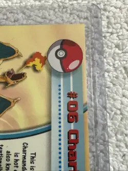Charizard TV Animation Black Logo 1999 Vintage Pokemon Topps #06 Non-Holo NM - Image 4